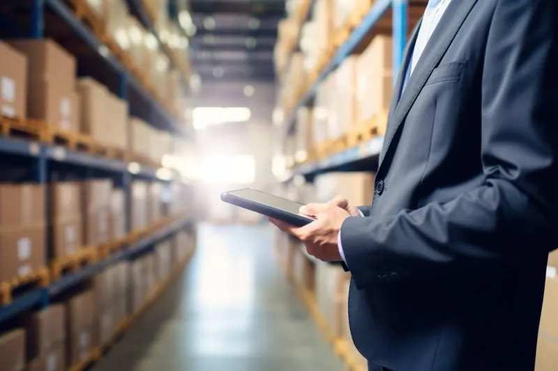 Engineer working in a logistics facility, supply chain management with PerforMax