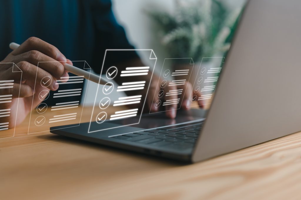 Checklist and clipboard task management, online survey form comp