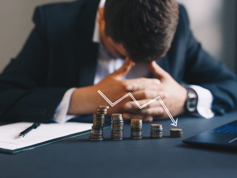 Depressed,Businessman,Lost,His,Business.,Destroyed,Businessman.,Concept,Of,Business