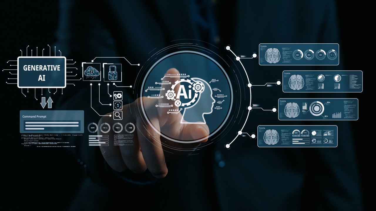 Human interact with AI artificial intelligence brain process generative AI UUID